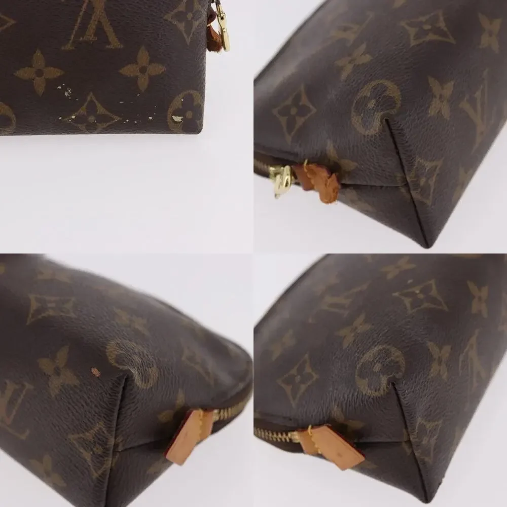 Louis Vuitton Monogram Pochette Cosmetic PM Pouch Brown